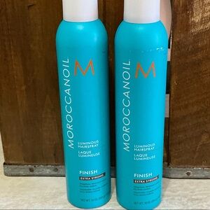 Moroccanoil Extra Strong Hold Hairspray 2 Bottles. NWT